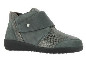 Preview: Damen Stretch Klett-Stiefelette Grenada grau